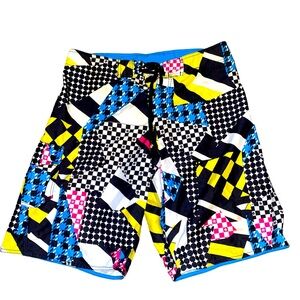 Ron Jon multi color 19" Boardshort men’s swim trunks size 34